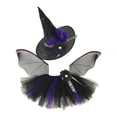 thumbnail image 2 of Huanglei Girls Halloween Tutu Dress With Hat Mesh Skirt For Party Performance (), 2 of 4