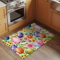 thumbnail image 3 of Easter Colorful Eggs Bathroom Rug Washable 2x3 Entryway Rug Non Slip Spring Floral Polka Dot Green Striped Front Door Mat Low Pile Indoor Doormat Throw Floor Carpet for Kitchen Bedroom Entrance, 3 of 8