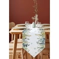 thumbnail image 2 of Eucalyptus Leaf Triangle Table Runners Long Dresser Scarves Table Decoration for Wedding Party/Graduation Ceremony/Banquet Multicolored Spring Botanical Herb, 2 of 7
