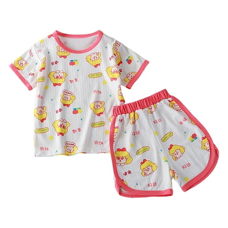 Yammkia Girls Summer Outfits Baby Girl Clothes Floral Sleeveless Romper Bodysuit Ruffle Bloomers Shorts Summer Outfits Set for 6-12 Months Watermelon Red