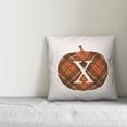 thumbnail image 3 of Creative Products Plaid Pumpkin Monogram - X 18x18 Spun Poly Pillow, 3 of 3
