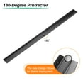 thumbnail image 4 of Uxcell Folding Straight Ruler 30cm Metric Aluminum Alloy Protractor Foldable Angle Ruler Black, 4 of 7
