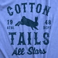 thumbnail image 2 of Womens Cotton Tails All Stars T Shirt Funny Easter Sunday Bunny Team Tee for Ladies Womens Graphic Tees, 2 of 7