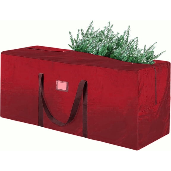 7.5 ft Christmas Tree Storage Bag , for Big Artificial Xmas Tree,Holiday Trees, Red (50*16*20in)