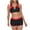 Red, variant on Women's Swimwear Two Piece Tankin Under $10 Sexy Color Matching Sling Round Neck Shirt Pants Two-piece Sports Surfing Suit