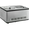 thumbnail image 1 of KFFKFF Ice Cream Machine with Integrated Compressor, 2 Quart Non-Prechill Fruit and Yogurt Device, Stainless Steel Electric Frozen Dessert Creator, 3 Setting Gelato Producer, Silver, 1 of 9