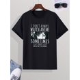 thumbnail image 2 of Camisetas casuales de manga corta con cuello redondo y estampado "No siempre veo anime" para hombre, ideales para el verano y el tiempo libre., 2 of 8