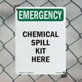 thumbnail image 4 of Chemical Spill Kit Here OSHA Emergency Rigid Plastic Sign 10 Inch x 7 Inch - 10 Pack, 4 of 8