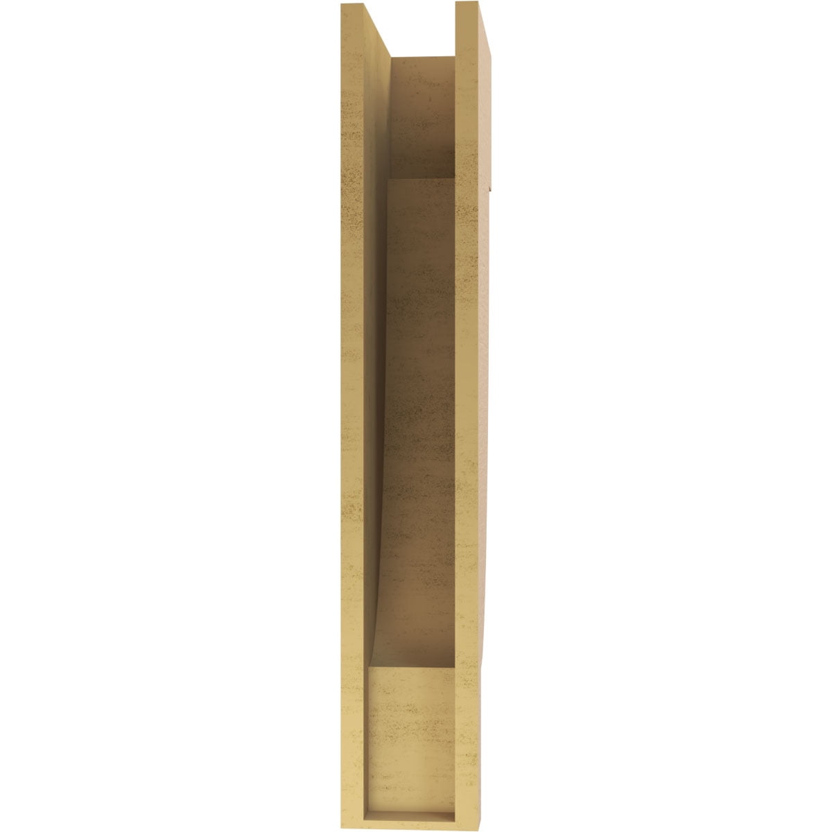 6"W x 12"D x 36"H Thin Alpine Rough Cedar Woodgrain TimberThane Corbel, Primed Tan