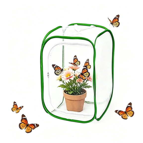 WLGJL Insect and Butterfly Habitat Cage Terrarium Pop-up 23.6 Inches Tall
