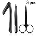 thumbnail image 2 of 3PCS Eyebrow Grooming Kit Mini Portable Foldable Eyebrow Razor Eyebrow Scissors, 2 of 10