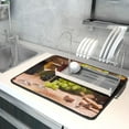 thumbnail image 6 of Wine Dish Drying Mat for Kitchen Counter 18x24 Inch Red White Wine Glass Dish Drying Mat Grapes on Wooden Board Microfiber Dish Mat Bottles Large Dish Dry Pad Protector Kitchen Accessories, 6 of 6