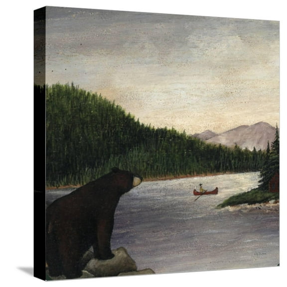 Art.com North Woods Bear II Stretched Canvas Print Wall Art by David Cater Brown, 16" x 16"