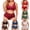 hwj# Wine522, variant on Luvior Bras For Women Solid Color Plus Size V Neck High Waist Floral Lace Bra And Panty 2 Piece Set Underwire Brassiere,White