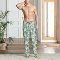 thumbnail image 5 of Uemuo Lilies Flowers Pattern Men's Wide Leg Palazzo Lounge Pants with Pockets Light Weight Loose Comfy Casual Pajama Pants-XX-Large, 5 of 9