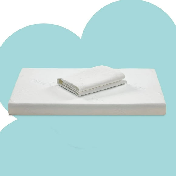 Pack and Play Mattress Pad, Playard Mattress Memory Foam Topper, Portable Toddlers Mattress Firmness Featuring Soft Removable Washable Outer