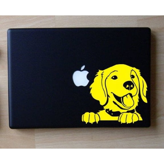 Prince the Golden Retriever - Yellow - Decal for 13" Macbook