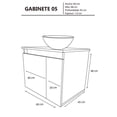 thumbnail image 4 of Mueble Gabinete para Baño con Lavamanos Y Monomando 05 (Negro Mate/WENGUE) DECOMOBIL GABINETE 05, 4 of 4