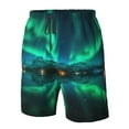 thumbnail image 4 of Susaid Northern Lights Print Men's Swim Trunks Hawaiian Bathing Mesh Lining Suit Swimsuits Beach Shorts with Pockets-Large, 4 of 6