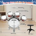 thumbnail image 4 of Kid Drum Set for Toddlers, Jazz Drum Set for Kids Age 3-5 with 5 Drums & Stool Musical Instruments Toy, Christmas / Birthday Gift for 3 4 5 Year Old Boys Girls, 4 of 6