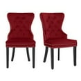 thumbnail image 1 of WestinTrends Chaises Rembourrées en Velours (Lot de 2) pour Meubles de Cuisine, Rouge, 1 of 1