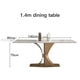 thumbnail image 1 of White Glossy Slate Dining Table Light Luxury Modern Minimalist High-end Designer Creative Rectangular Table And Chair Set My Lux Decor Round, 1 of 13
