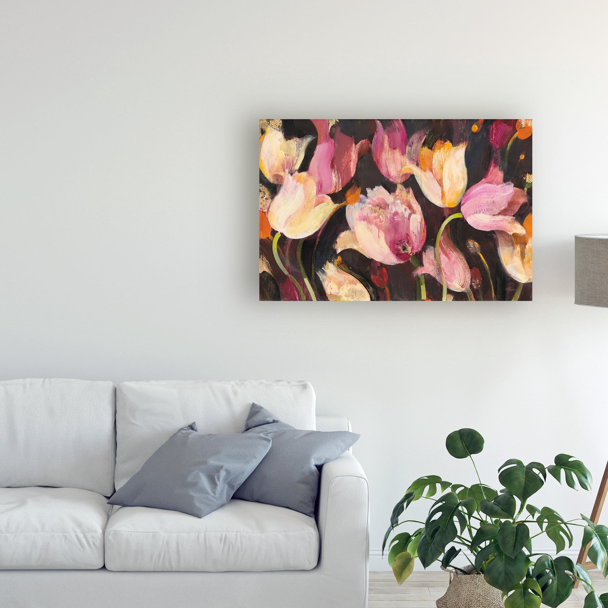 Trademark Fine Art 'Popping Tulips Floral' Canvas Art by Albena Hristova