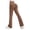 4# Coffee, variant on Women Workout Flare Leggings with Pockets Hidden Scrunch High Waisted Cargo Gym Yoga No Front Seam Leggings Gray S
