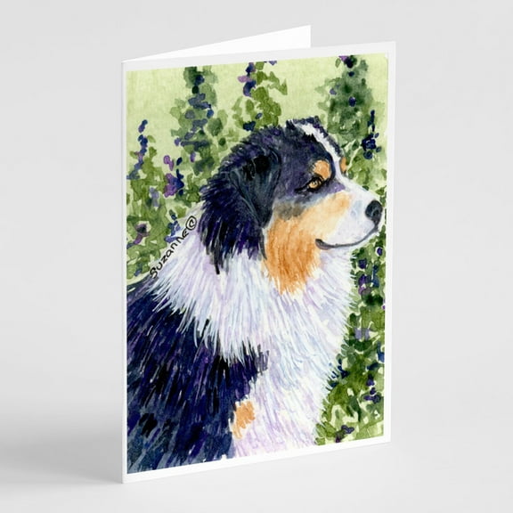 Australian Shepherd Greeting Cards and Envelopes Pack of 8