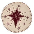 thumbnail image 2 of Ashton & Willow Creme White Seasonal Decor North Star Felt Appliqued Star Round Tablemat Set of 6, 2 of 3