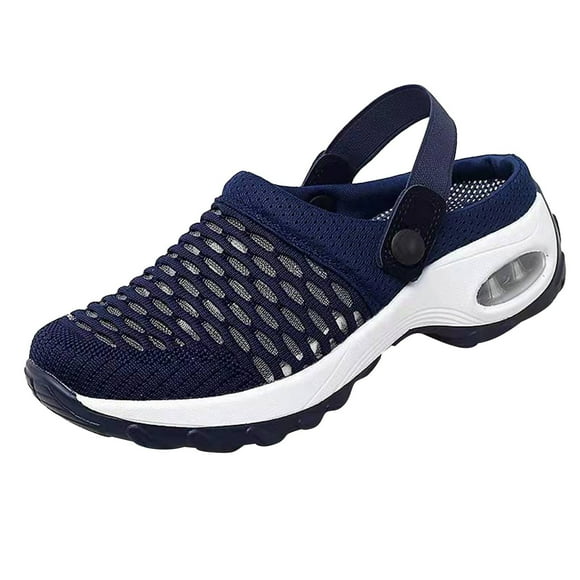 Slip on Shoes for Women Breathable Mesh Walking Mules Sneakers Open Back Slip on Shoes