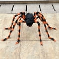 thumbnail image 6 of Artificial Plush Spider Halloween Black Giant Spider Scary Home Bar Haunted House Scene Ornament Prop Holiday Outdoor Decoration, 6 of 6