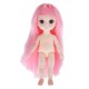 thumbnail image 1 of Muñeca Princesa Niña Cuerpo Desnudo Ojos 3D Regalos para Niños Piezas Cabello Rosa con Flequillo Cabello rosado con flequillo, 1 of 9