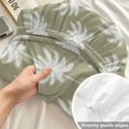 thumbnail image 4 of Full Size Fitted Sheet Set - Sage Green Palm Trees 3 Piece Bedding Sets 16" Deep Pocket Fitted Sheet with 2 Pillowcases, Tropical Summer Botanical Seaside Brushed Microfiber Hotel Luxury Bed Sheets, 4 of 9
