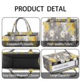 thumbnail image 4 of Large Capacity Tote Bag,Gray Daisy Flower Yellow Blooms Pattern Handbag Fashion Luxury Tote Bag,15.7"x13"x 5.1" Inches,Laptop Compatible, 4 of 6