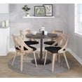thumbnail image 2 of Dakota-Charlotte Dining Set, Small Dining Table Set for 4, Kitchen Table Chairs Set of 4, Kitchen & Dining Room Sets, Kitchen Table Sets, Dining Room Table Set for 4 (Charcoal), 2 of 5