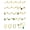 Gold, variant on 25Pcs Stud Earrings for Women,Delicate Touch Flat Back Stud Earrings,Shiny Coating Stud Earrings for Women Hypoallergenic,Gold