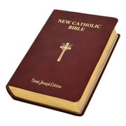 Catholic Book Publishing  Giant Type NCB St. Joseph New Catholic Bible, Burgundy Bonded Leather