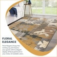 thumbnail image 6 of BNM Floral Damask Indoor Area Rug, 8' x 10', Camel, 6 of 9