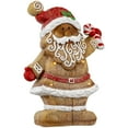 thumbnail image 5 of 15" LED Lighted Gingerbread Swirled Bearded Santa Christmas Figurine, 5 of 7