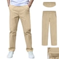 thumbnail image 3 of Boys Uniform Pants Fit Kids Dress Pants With Pockets Straight Pants Boys Beige Uniform Pants Back To School Clothes Boys Clothes Size 13-14 Years, 3 of 5