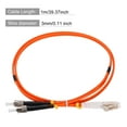 thumbnail image 2 of Uxcell 1 Meter 3.2Ft Fiber Patch Cable Multimode Duplex LC-ST OM2 LSZH Fiber Optic Jumper Orange For Optical Fiber 1Pcs, 2 of 6