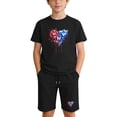 thumbnail image 2 of ATOGUTA Two Piece Sets for Girls Clothing Kids Short Sleeve T Shirts and Elastic Waist Shorts Size 4T-14 Athletic Sets Workout Outfits Black, 2 of 6
