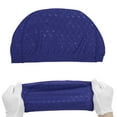 thumbnail image 5 of Unique Bargains 1 Pc Breathable Weave Pattern Swimming Cap Navy Blue, 5 of 6