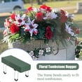 thumbnail image 4 of Cemetery Flower Saddles, Headstone Flower Saddle, Artificial Outdoor Grave Decorations, Cemetery Memorial Flowers with Floral Foam for Grave Tombstone Decorations,4 Pack 12'', 4 of 7