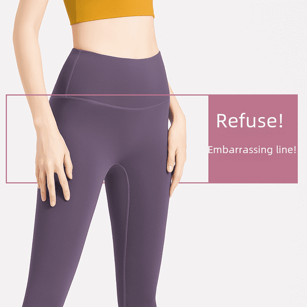 Pantalones de yoga ajustados de cintura alta para mujer, de cintura alta, ajustados, para correr, deportes, sin vergüenza