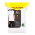 thumbnail image 4 of Playera Fruit of the Loom Super Value para Hombre, Cuello Redondo, Blanca, Super Value 5 Piezas, Talla CH, 4 of 4