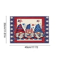 thumbnail image 4 of Chmadoxn Patriotic 4th of July Placemats, 12x18 Inch Red White Blue American Flag Table Mats for Independence Day, Memorial Day Kitchen Decor, Washable Polyester, Heat Resistant, 1Pc, 4 of 7