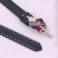 thumbnail image 2 of Jiibva Unisex Red Heart Goth Belts Punk Studded Rivet Waist Belt Y2K Western PU Leather Belts, 2 of 7