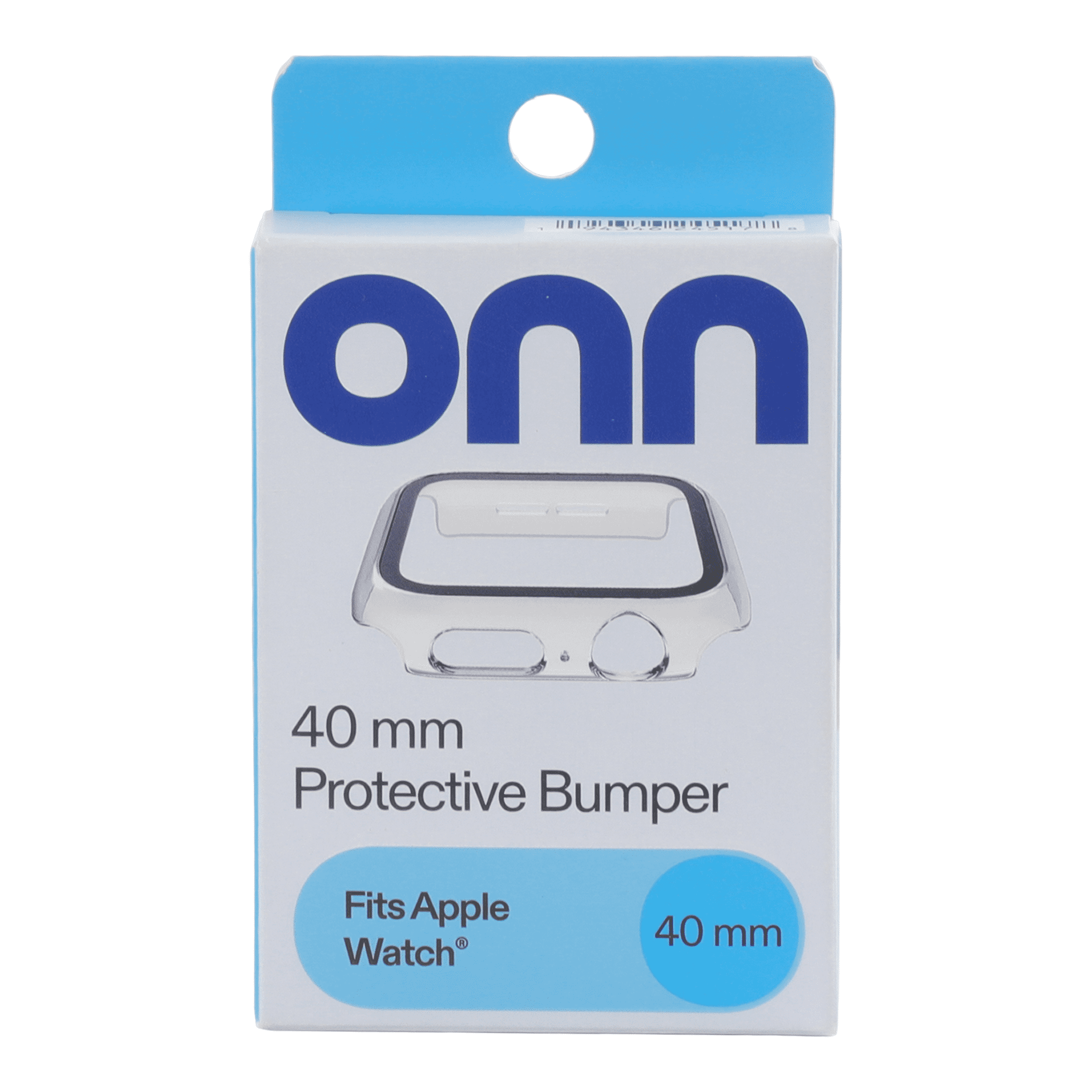 onn Clear Bumper Case with Screen Protector for Apple Watch 40mm